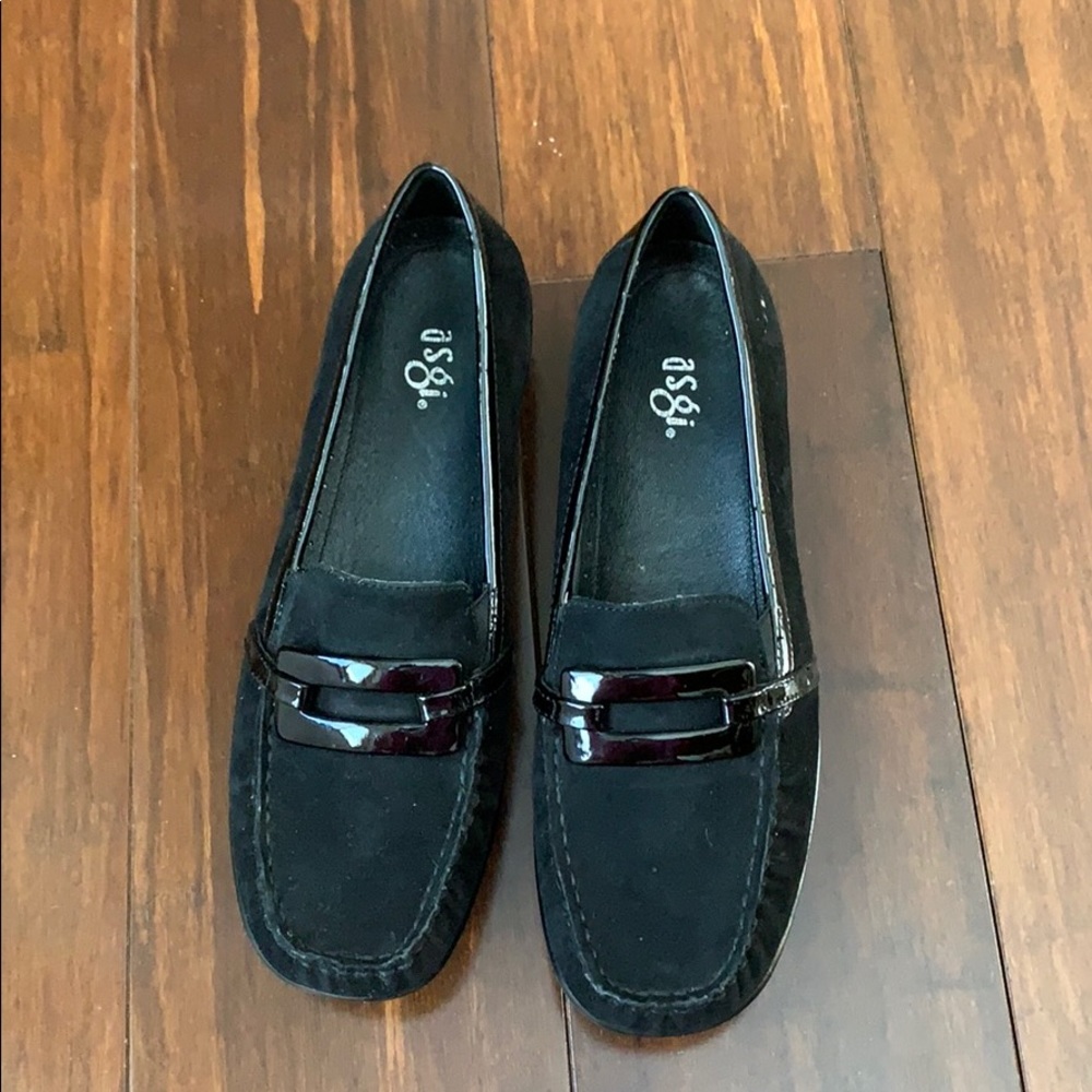 ASGI Loafers Black Comfort Career Shoes